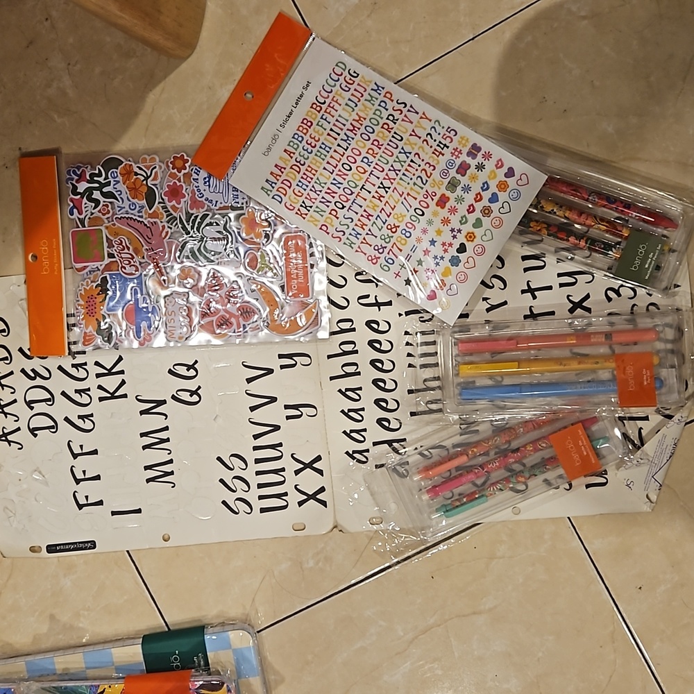 COPY - 5 ban.do sticker collage pencil pen scrapbook set bundle